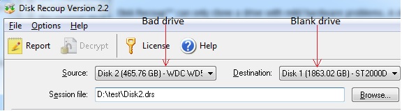 Clone the bad drive to a blank drive